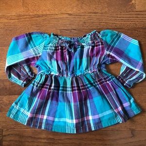 CHAPS Plaid Top